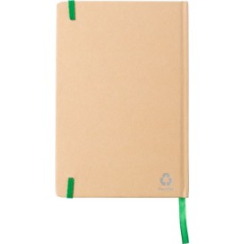 Gianni notitieboek - A5 - gerecycled papier - 80 vellen - gelinieerd - sluitelastiek en lint