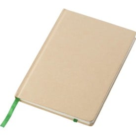 Gianni notitieboek - A5 - gerecycled papier - 80 vellen - gelinieerd - sluitelastiek en lint