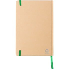Gianni notitieboek - A5 - gerecycled papier - 80 vellen - gelinieerd - sluitelastiek en lint