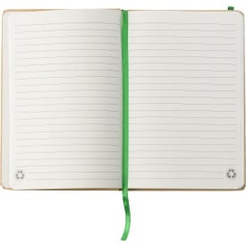 Gianni notitieboek - A5 - gerecycled papier - 80 vellen - gelinieerd - sluitelastiek en lint