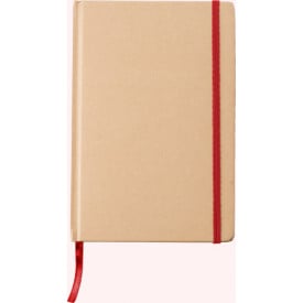 Gerecycled papier notitieboek (A5) Gianni-Rood