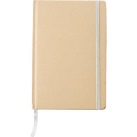 Gerecycled papier notitieboek (A5) Gianni-Wit