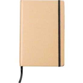 Gerecycled papieren notitieboek (A5) Gianni-Zwart
