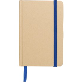 Gerecycled papieren notitieboek (A6) John-Blauw
