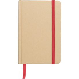 Gerecycled papieren notitieboek (A6) John-Rood