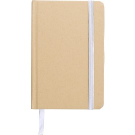 Gerecycled papieren notitieboek (A6) John-Wit