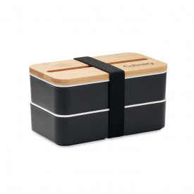 Gerecycled PP lunchbox-Zwart
