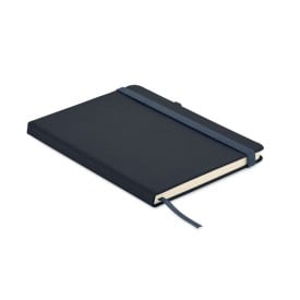 Gerecycled PU A5 notitieboek-Donker marineblauw