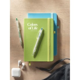Gerecycled PU A5 notitieboek-Limoen