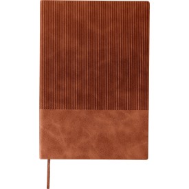 Gerecycled PU-notitieboek (A5) Elian-Bruin