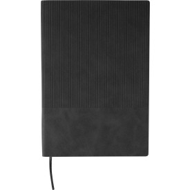 Gerecycled PU-notitieboek (A5) Elian-Zwart
