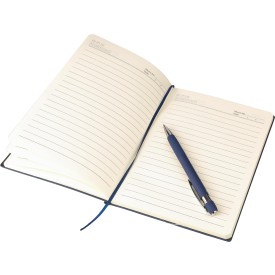 Gerecycled PU FSC notitieboek (A5) en balpenset Tarek