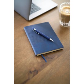 Gerecycled PU FSC notitieboek (A5) en balpenset Tarek