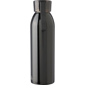 Cindy drinkfles - 650ml - recycled RVS - enkelwandig - plastic dop & siliconenband - in geschenkdoos