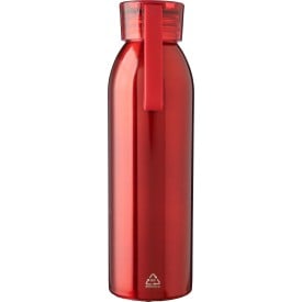 Cindy drinkfles - 650ml - recycled RVS - enkelwandig - plastic dop & siliconenband - in geschenkdoos