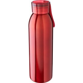Cindy drinkfles - 650ml - recycled RVS - enkelwandig - plastic dop & siliconenband - in geschenkdoos