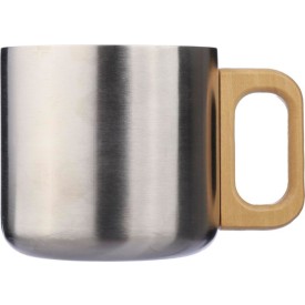 Gerecycled roestvrijstalen dubbelwandige beker 400 ml Dwight-Zilver