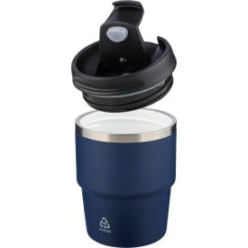 Gerecycled roestvrijstalen dubbelwandige drinkbeker (175 ml) Oli