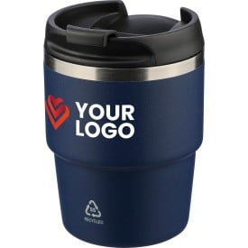 Gerecycled roestvrijstalen dubbelwandige drinkbeker (175 ml) Oli