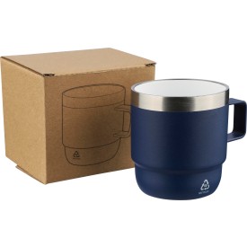 Gerecycled roestvrijstalen dubbelwandige drinkbeker (180 ml) Lilia