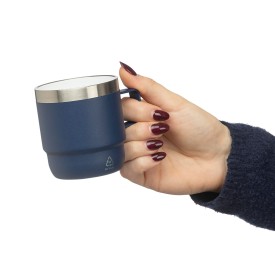 Gerecycled roestvrijstalen dubbelwandige drinkbeker (180 ml) Lilia