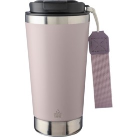 Gerecycled roestvrijstalen dubbelwandige drinkbeker 500 ml Kayla-Pastel roze