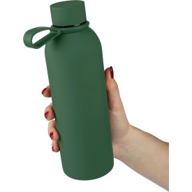 Gerecycled roestvrijstalen dubbelwandige drinkfles (500 ml) Sena