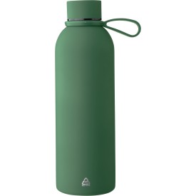Gerecycled roestvrijstalen dubbelwandige drinkfles (500 ml) Sena-Groen