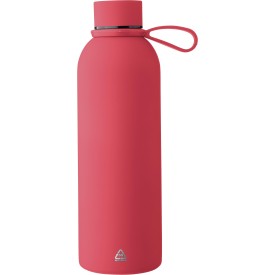 Gerecycled roestvrijstalen dubbelwandige drinkfles (500 ml) Sena-Rood
