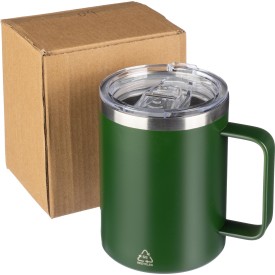 Gerecycled roestvrijstalen dubbelwandige to go mok (300 ml) Renate