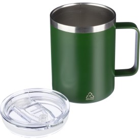 Gerecycled roestvrijstalen dubbelwandige to go mok (300 ml) Renate