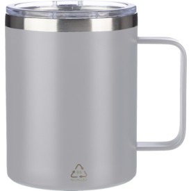 Gerecycled roestvrijstalen dubbelwandige to go mok (300 ml) Renate-Grijs