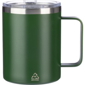 Gerecycled roestvrijstalen dubbelwandige to go mok (300 ml) Renate-Groen
