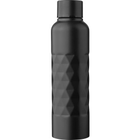 Gerecycled roestvrijstalen enkelwandige drinkfles (800 ml) Talin-Zwart