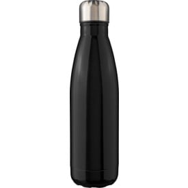 Gerecycled roestvrijstalen enkelwandige fles 650 ml Cliff-Zwart