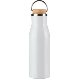 Gerecycled roestvrijstalen fles Aline-Wit