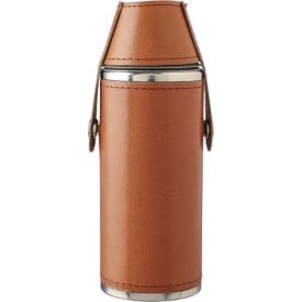 Gerecycled roestvrijstalen fles Brock-Bruin