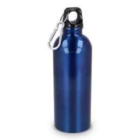 Gerecycled RVS enkelwandige fles met karabijnhaak 500ml-Blauw