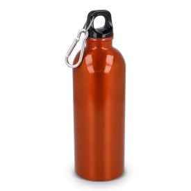 Gerecycled RVS enkelwandige fles met karabijnhaak 500ml-Oranje