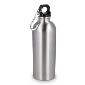 Gerecycled RVS enkelwandige fles met karabijnhaak 500ml-Zilver