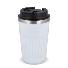 Gerecycled RVS koffie beker 400ml-Wit
