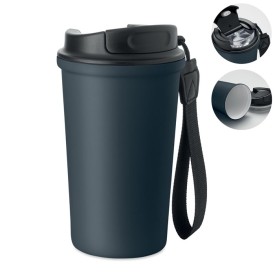 Gerecycled stalen beker 400ml-Donker marineblauw