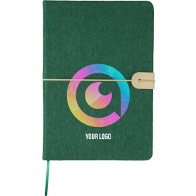 Gerecycled vilt notitieboek (A5) Dario