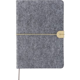 Gerecycled vilt notitieboek (A5) Dario-Grijs