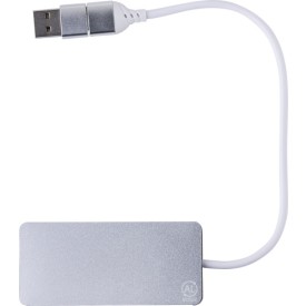 Layton USB hub - gerecycled aluminium - USB-C en A
