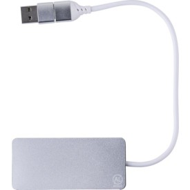 Layton USB hub - gerecycled aluminium - USB-C en A