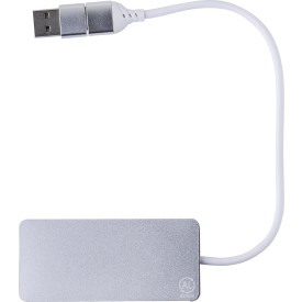 Layton USB hub - gerecycled aluminium - USB-C en A