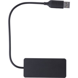 Gerecyclede aluminium USB hub Layton-Zwart