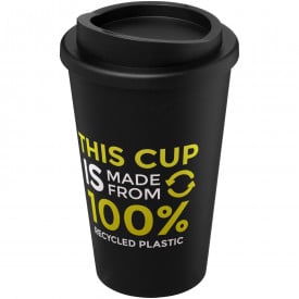 Gerecyclede americano® 350 ml geïsoleerde beker-Zwart