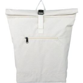Gerecyclede polycotton (330 gsm) roll-top reistas Thaddeus-Beige